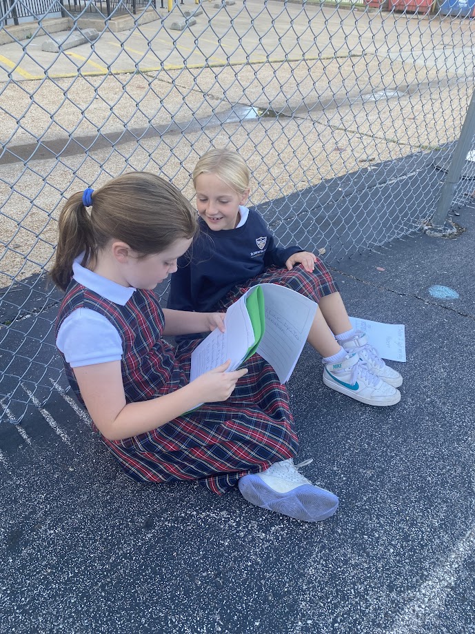 Students on School Steps